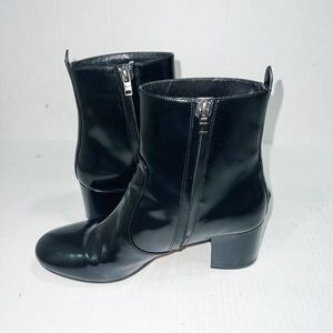 Coach Black leather Ankle Booties Size 8 B